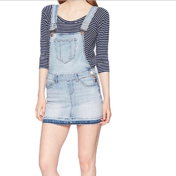 blue jean overall skirt